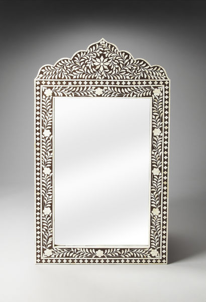 Vivienne Bone Inlay Mirror with Temple Crown
