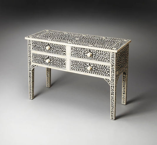 Vivienne Bone Inlay Console Table