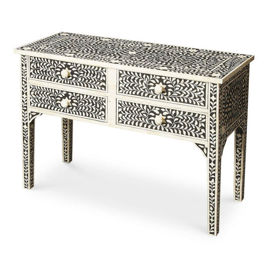 Vivienne Bone Inlay Console Table