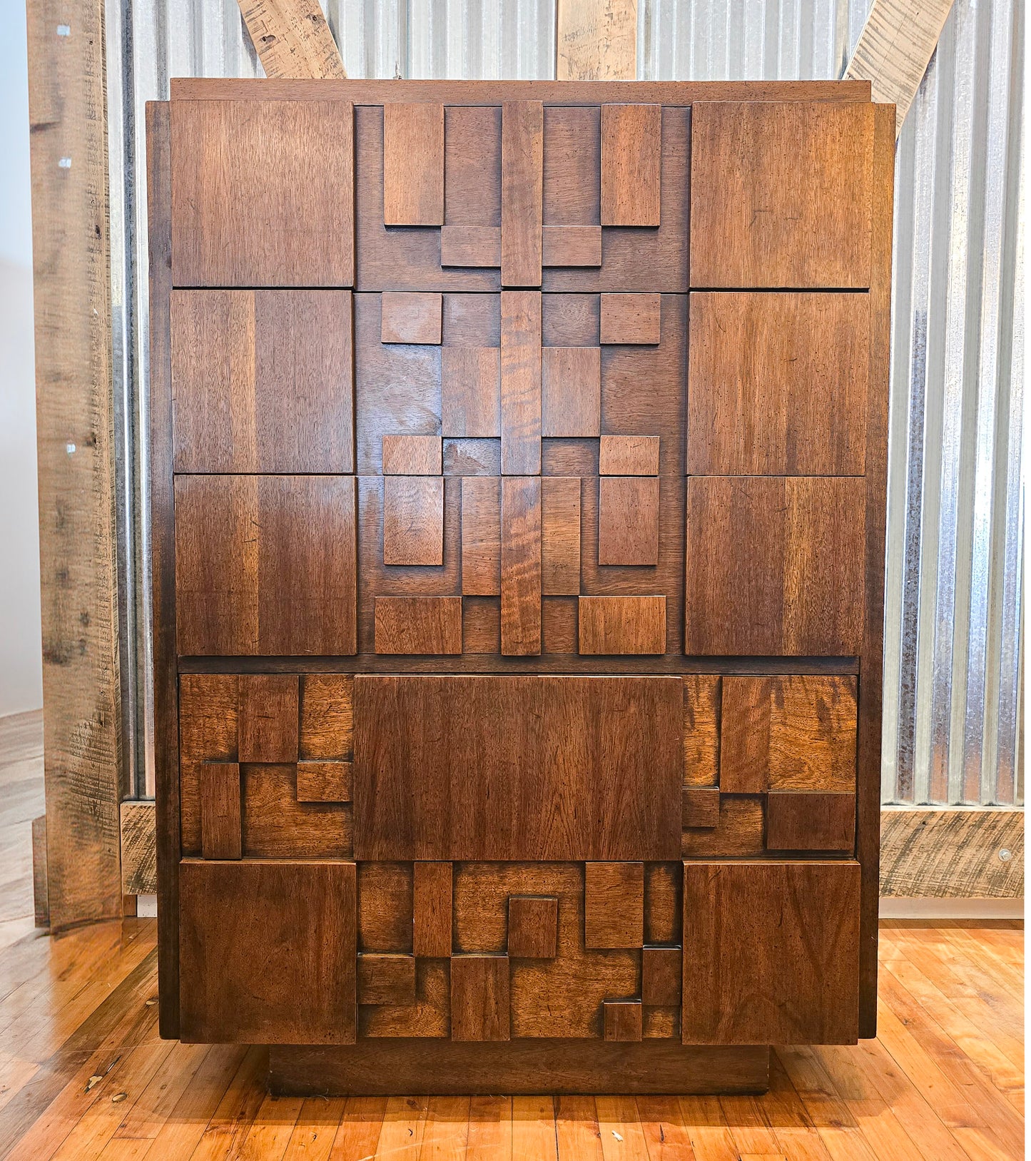 Lane Staccato Brutalist Tallboy Dresser