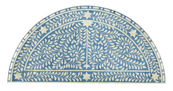 Vivienne Bone Inlay Demilune Console Table