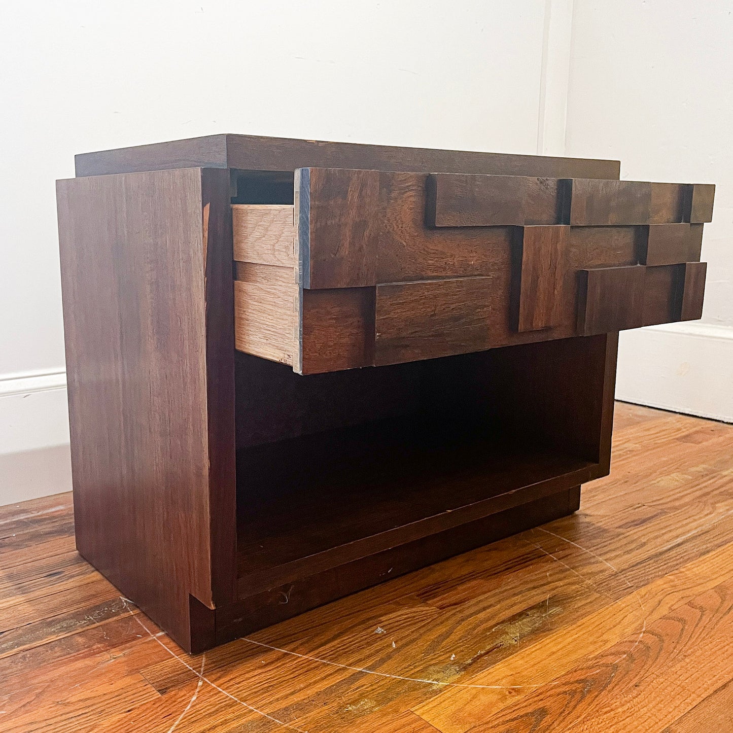 Lane Staccato Brutalist Bedside Table