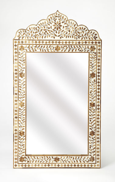 Vivienne Bone Inlay Mirror with Temple Crown