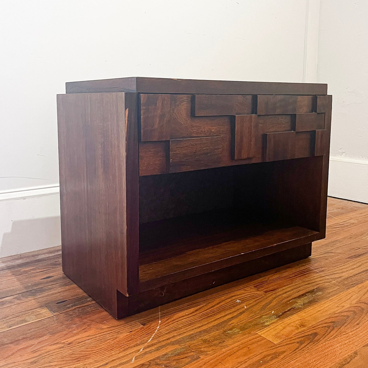 Lane Staccato Brutalist Bedside Table