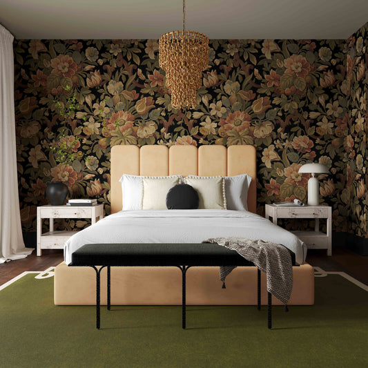 Palani Honey Queen Velvet Bed