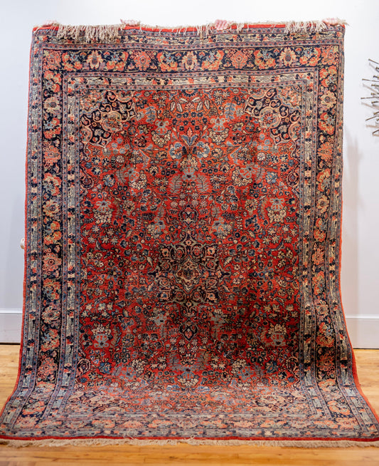 Tabriz Rug in Autumnal Colors | 9' 2" x 6' 4"