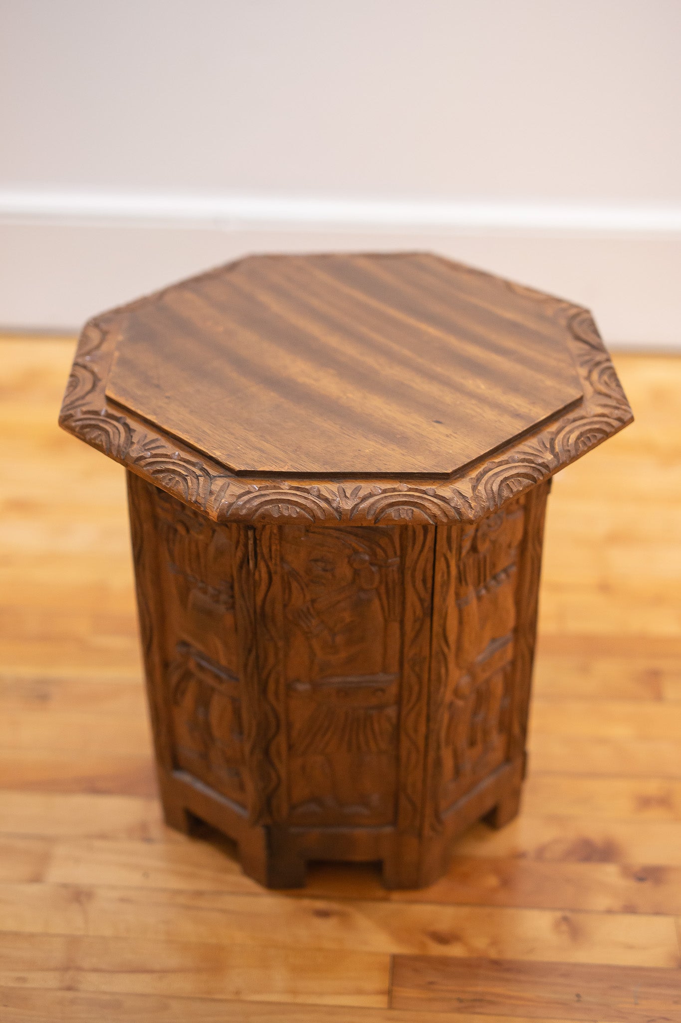 Top view of Aztec-Inspired Side Table