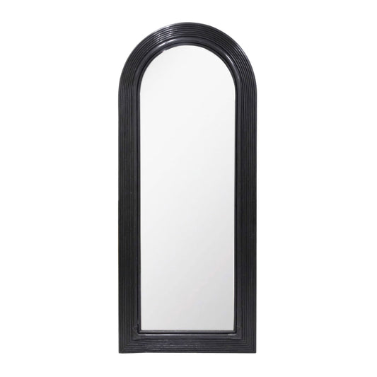 Boho Curves 70" Floor Mirror Black