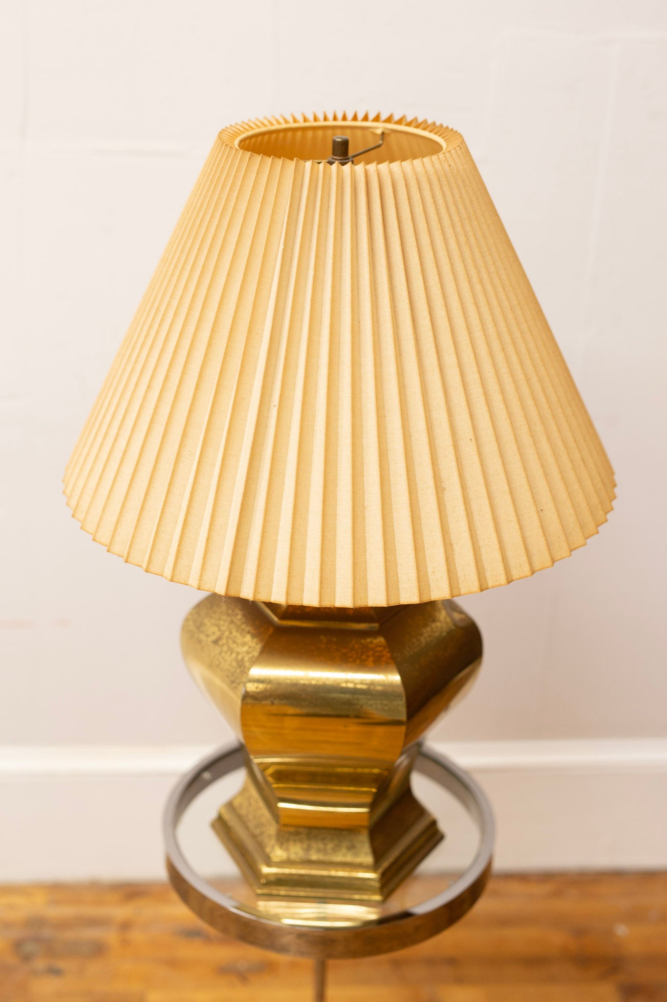 Closer view of Frederick Cooper Brass Table Lamp