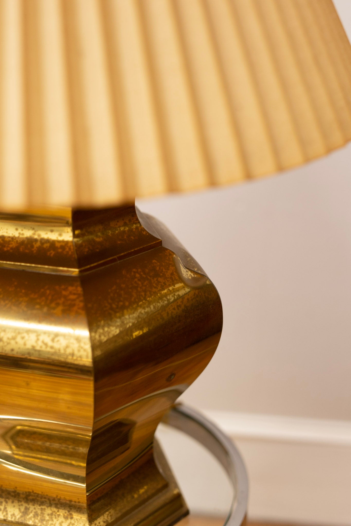 Detail of Frederick Cooper Brass Table Lamp