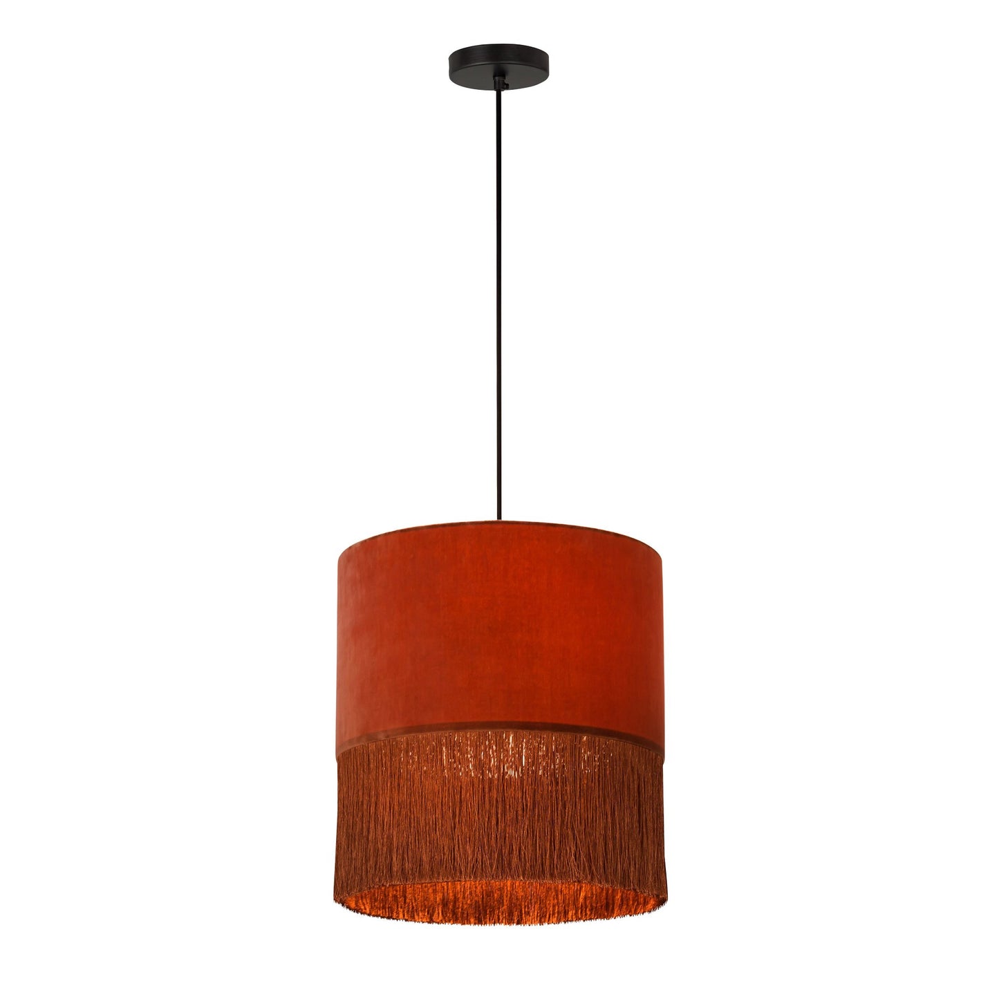 Full view of Cascade Nouveau Pendant Light in Brick