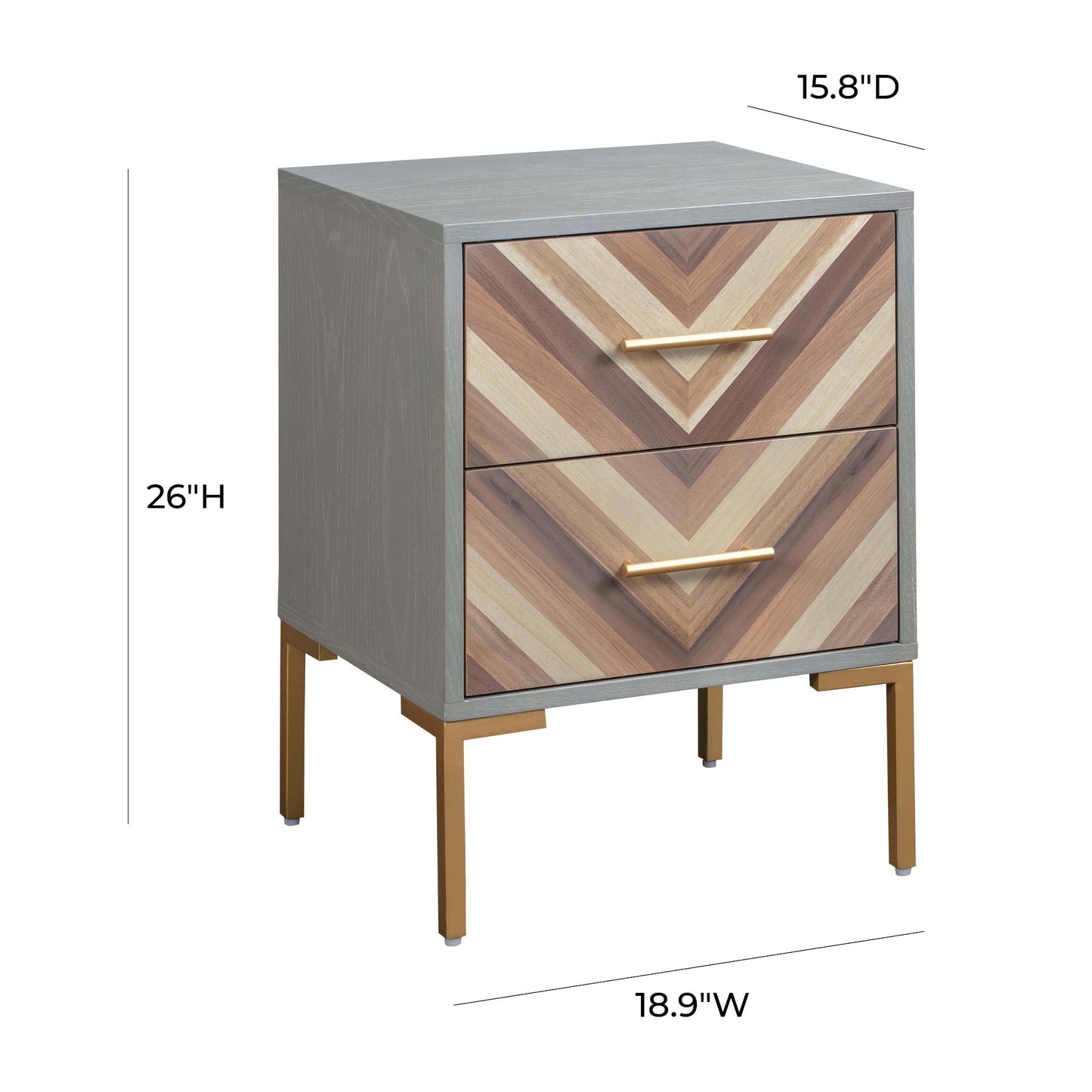 Dimensions of Chevron Hues Side Table