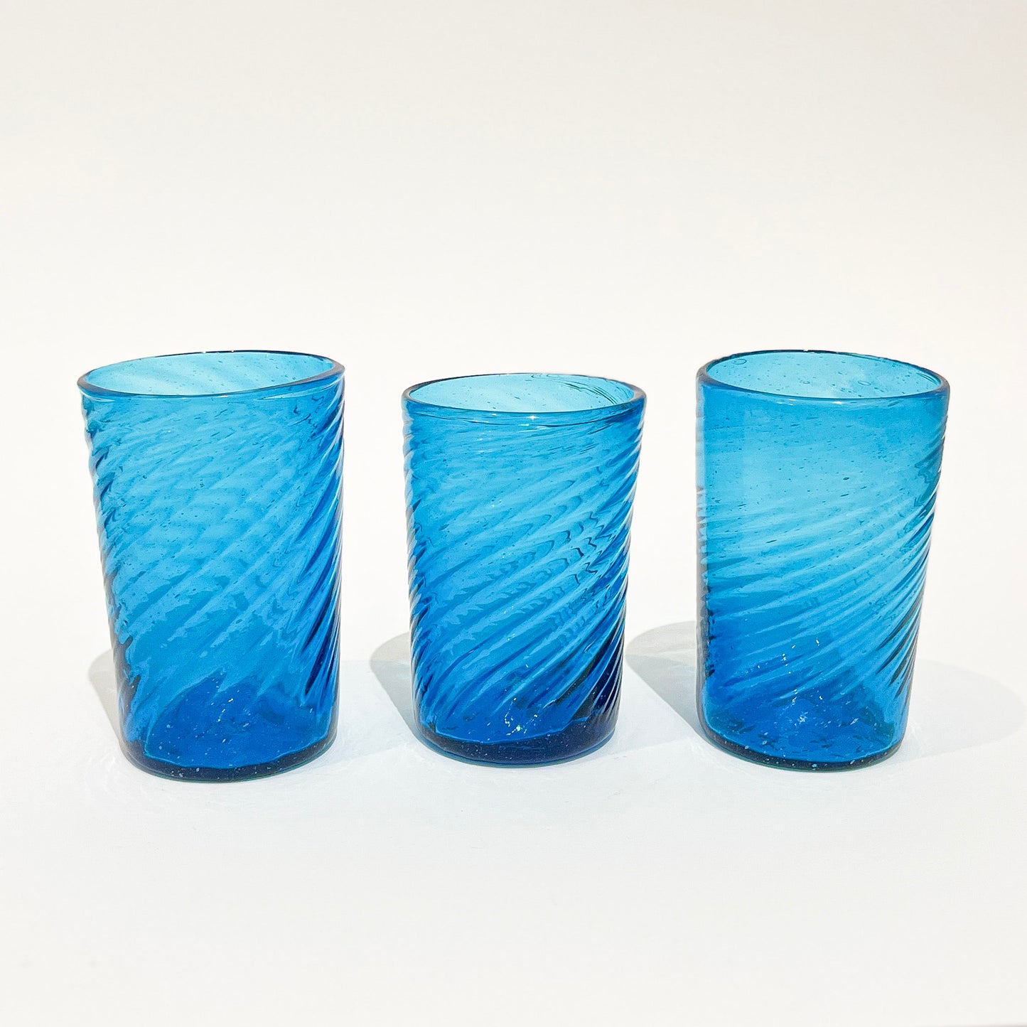 Size difference of Cobalt Blue Optic Twist Glass