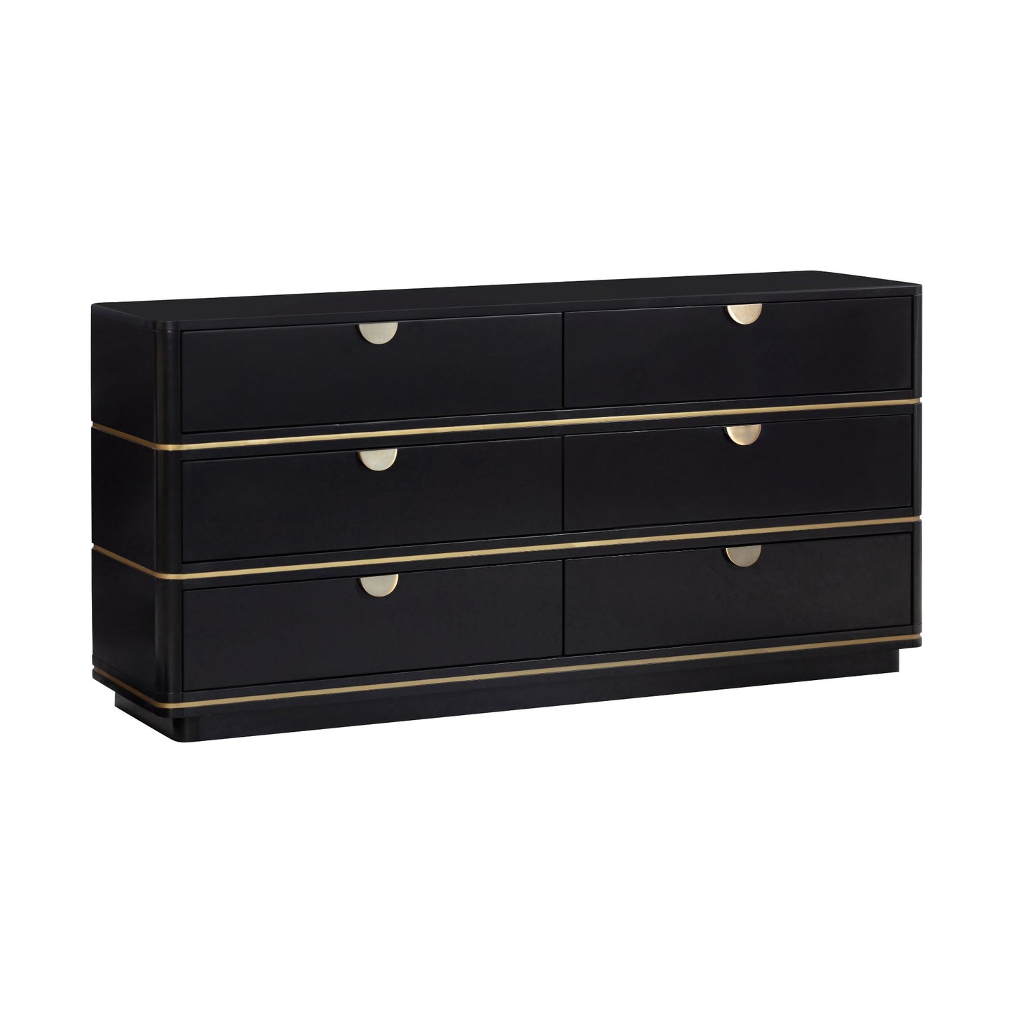 Full view of Curator Six Drawer Dresser Chic Black
