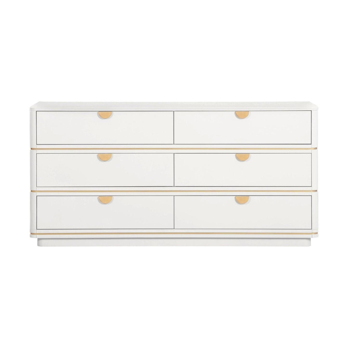 Front view of Curator Six Drawer Dresser Whipped Cream