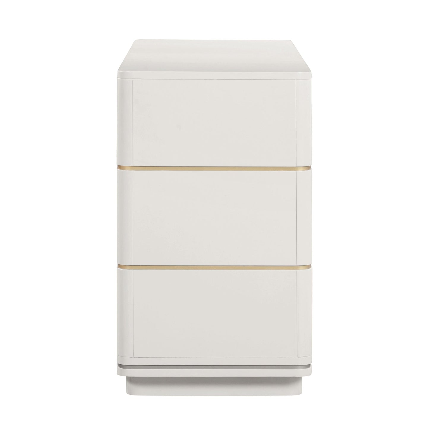 Side view of Curator Six Drawer Dresser Whipped Cream