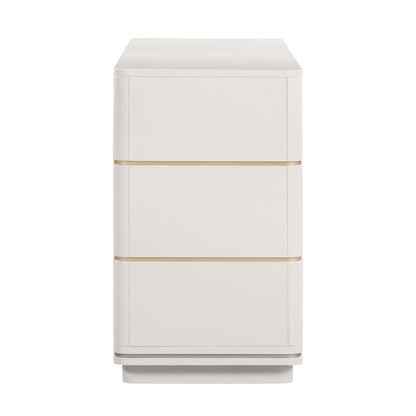 Side view of Curator Six Drawer Dresser Whipped Cream