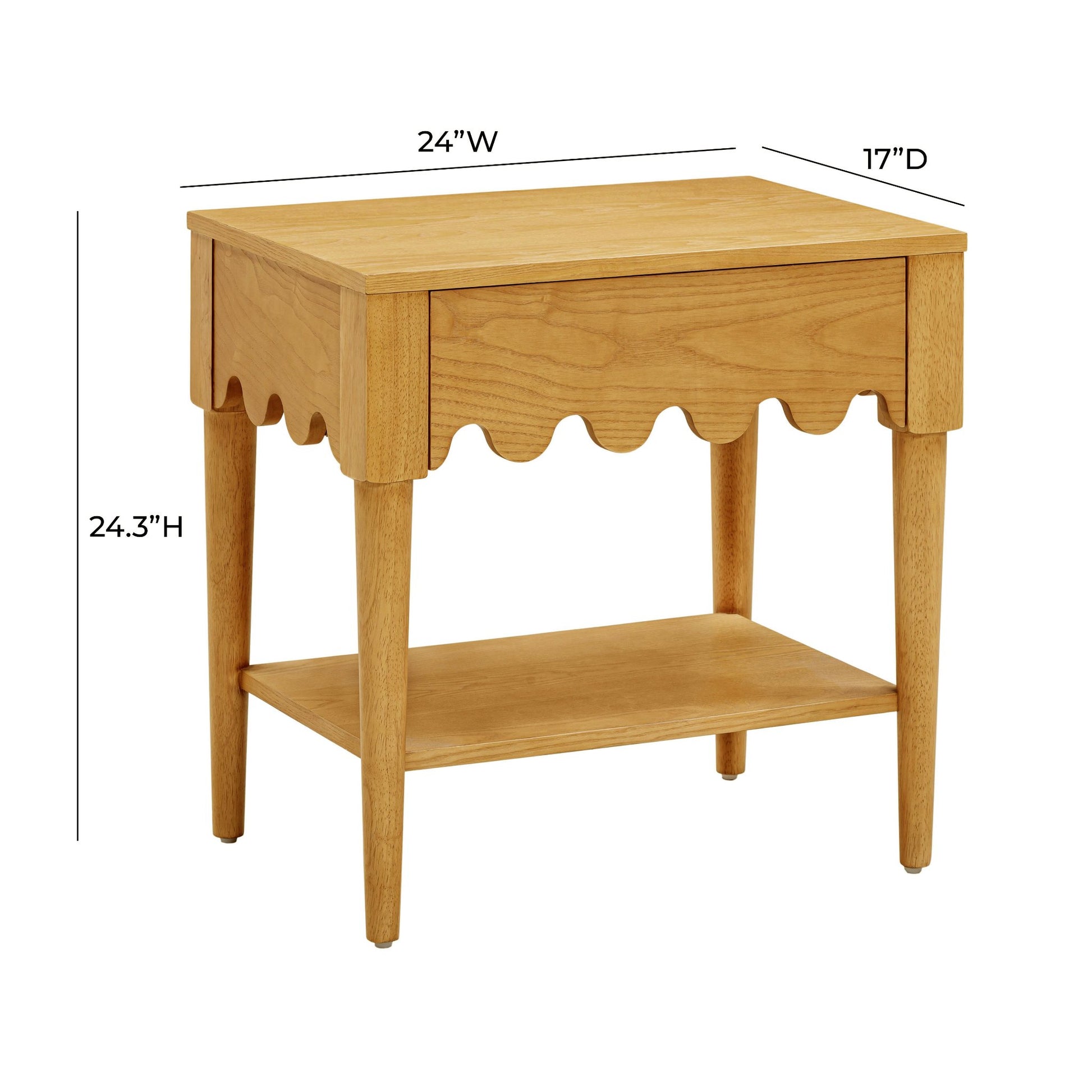 Dimensions of Daisy Daydream Ash Nightstand