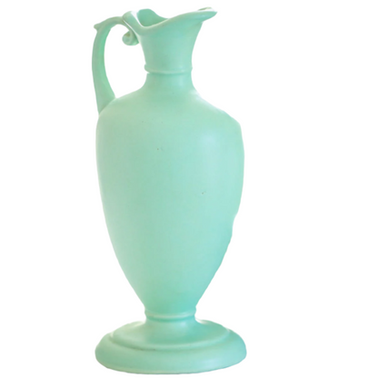 Full view of Haeger Tiffany Blue Pitcher Vase