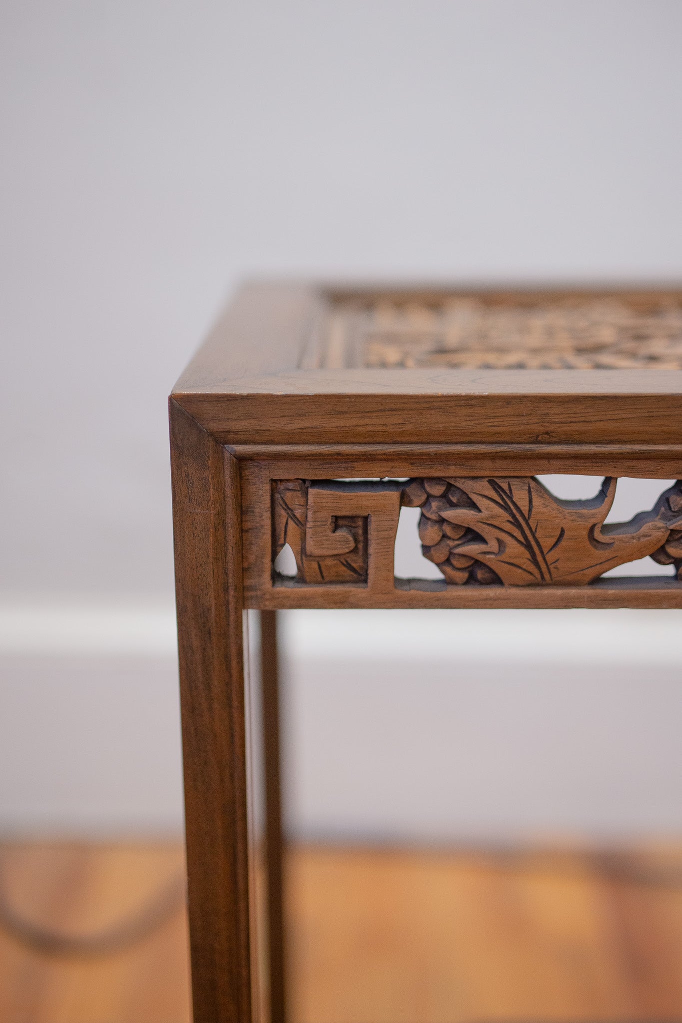 East Asian Carved Nesting Tables - Set of Four