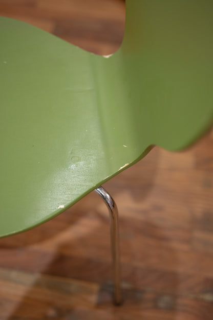Retro Green Stacking Chairs | Set of Four