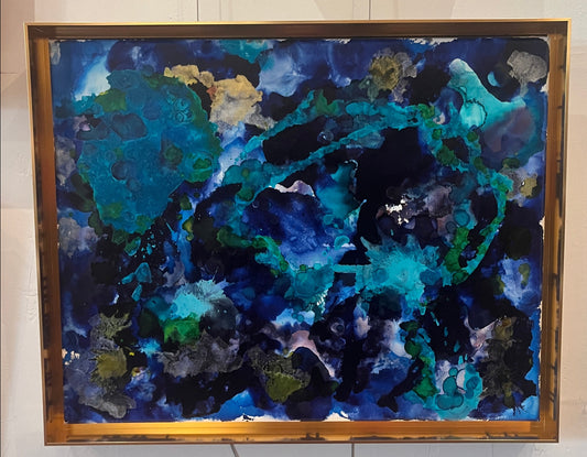 "Ocean Floor" Mixed Media on Canvas by Renee Wagner-Polen
