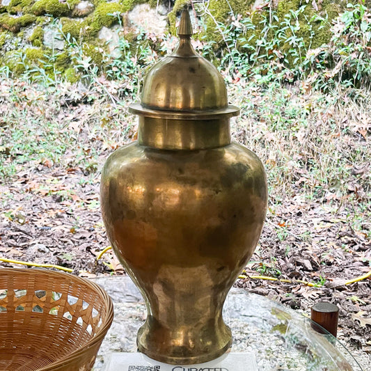 XL Brass Temple Jar