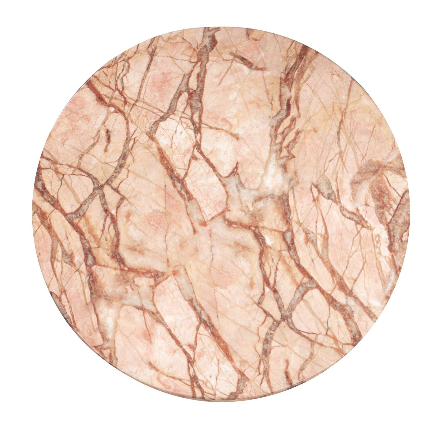 Overhead of Jet Set Marble Side Table apricot