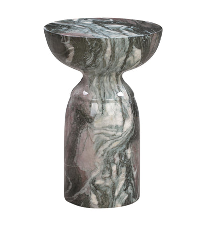 Full view of Jet Set Marble Side Table grayblush