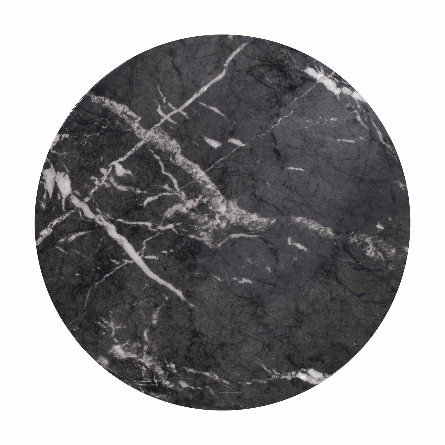 Overhead of Jet Set Marble Side Table black