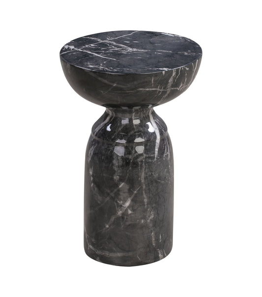 Profile of Jet Set Marble Side Table blackmarble