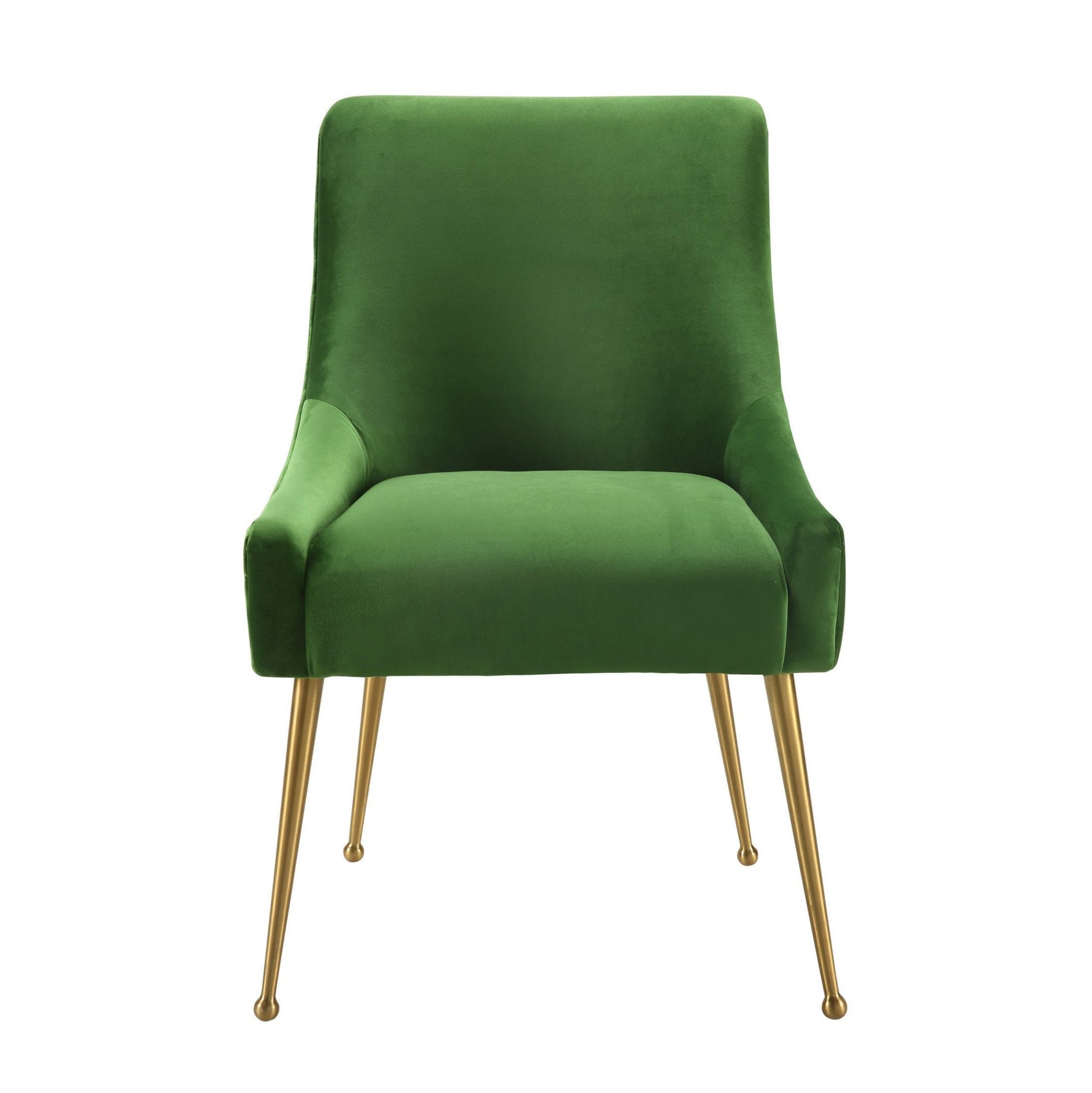 Front details of Kensington Dining Chair green