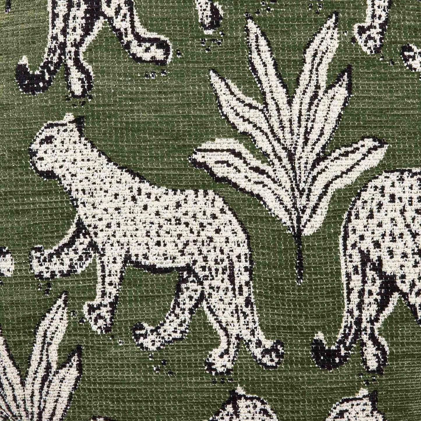 Raji Leopard Jacquard Ottoman