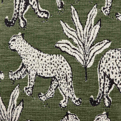 Raji Leopard Jacquard Ottoman