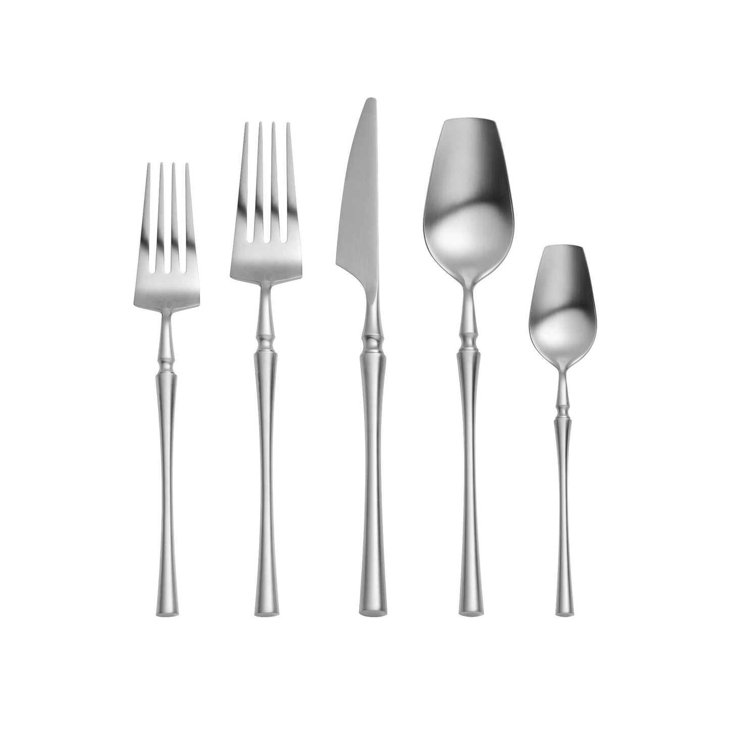 Full view of Lumina Brushed Stainless Steel Flatware silver