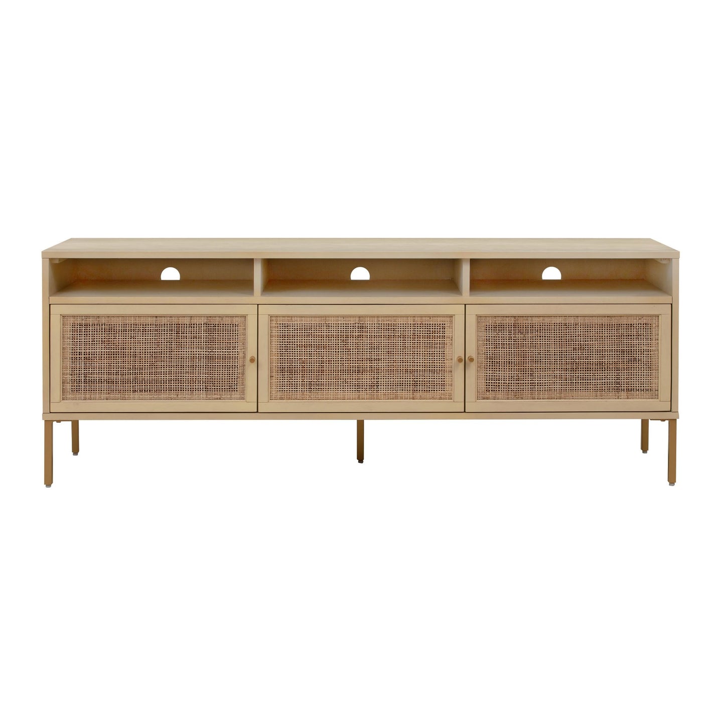 Front View Martinique Cane Console