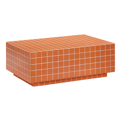 Sunset Orange Full View of Mosaic Coffee Table