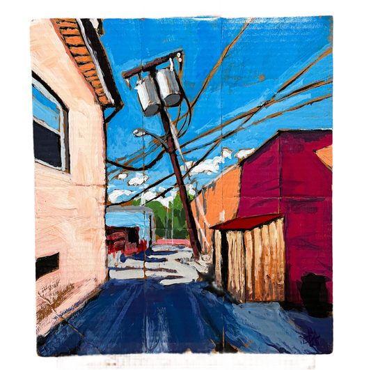 “Napa Alley” Acrylic on Cardboard by Jonah Brown