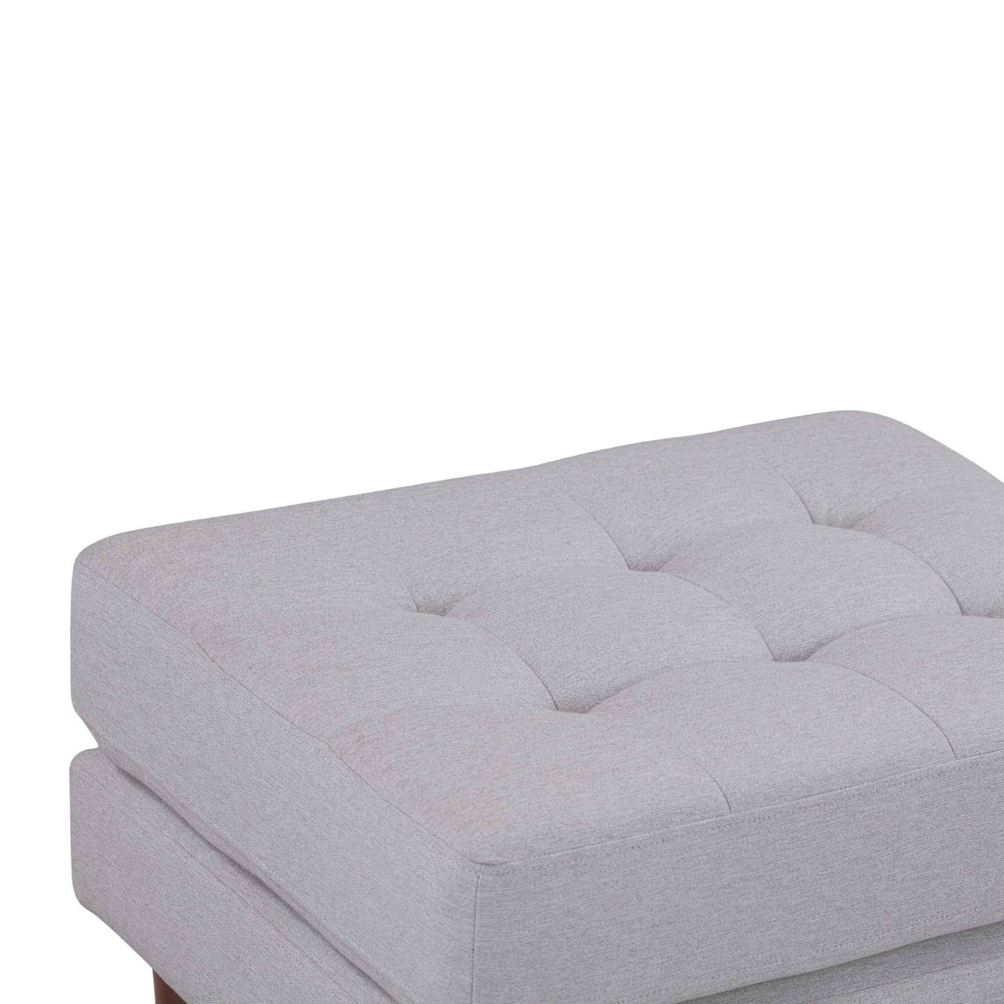 Dove Gray Tweed Corner Detail of Oslo Ottoman
