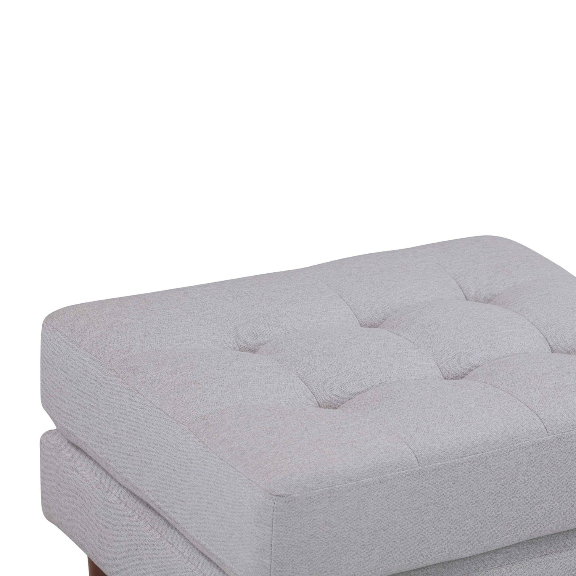 Dove Gray Tweed Corner Detail of Oslo Ottoman
