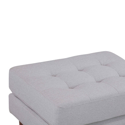 Dove Gray Tweed Corner Detail of Oslo Ottoman