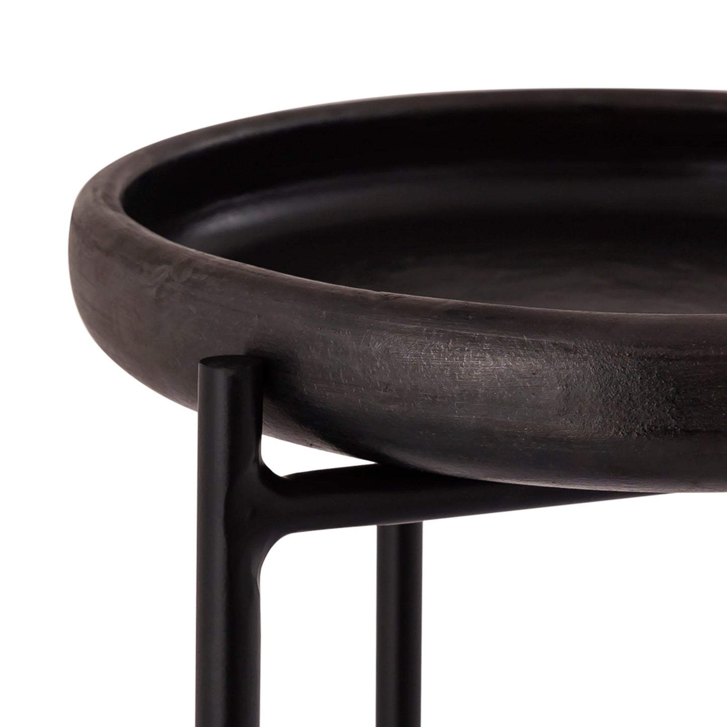 Sleek Bowl-like Side Detail of  Perch Mini Side Table