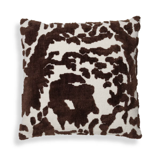 Coast Tufted Brown Cow Print Pillow