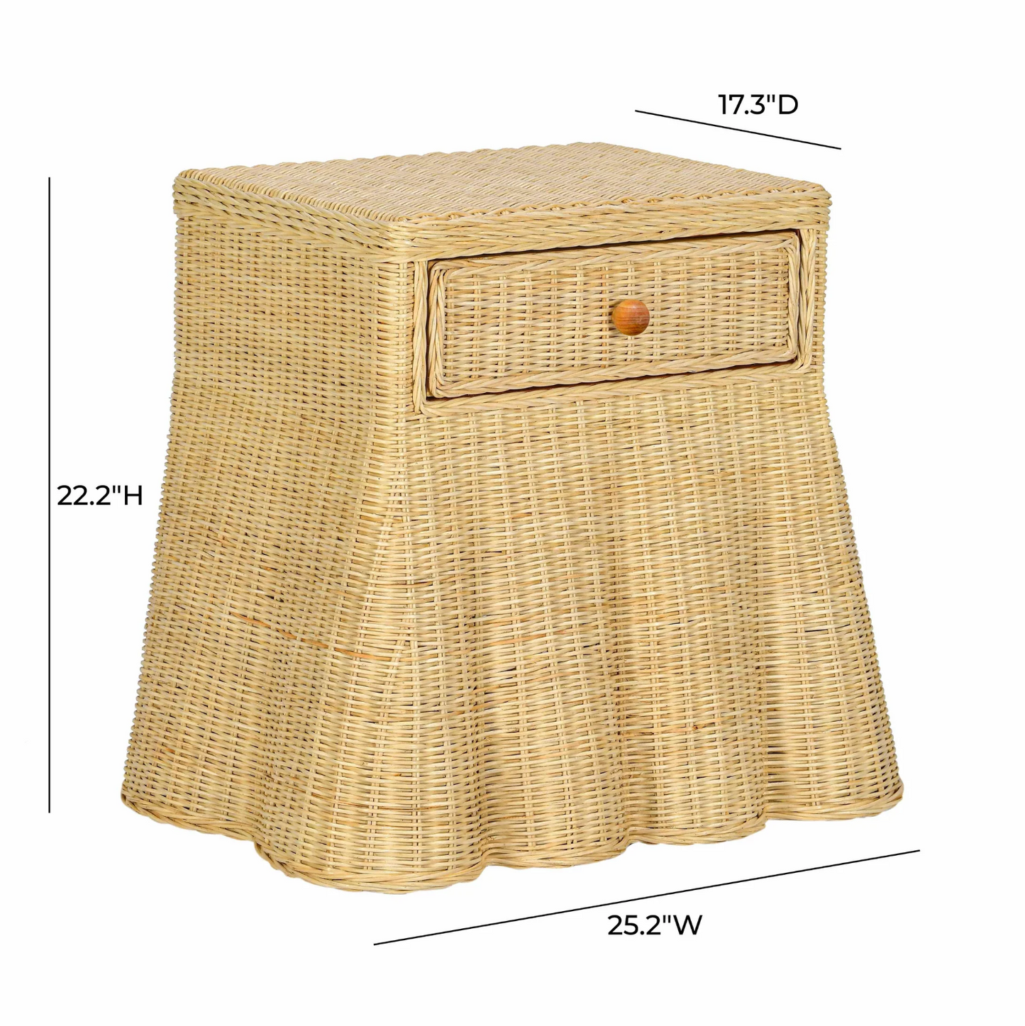 Pentra Natural Rattan Nightstand