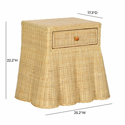 Pentra Natural Rattan Nightstand