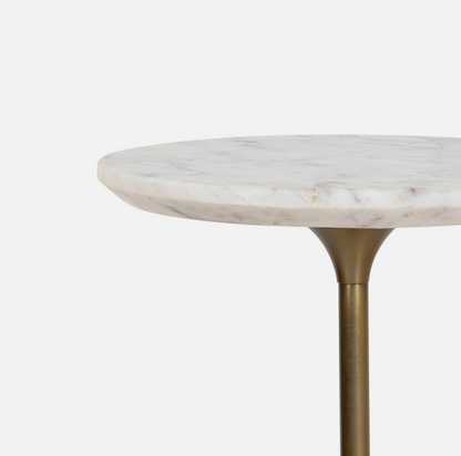 Marble & Cast Iron Drink Table