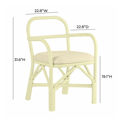 Dimensions of Soleil Rattan Dining Chair