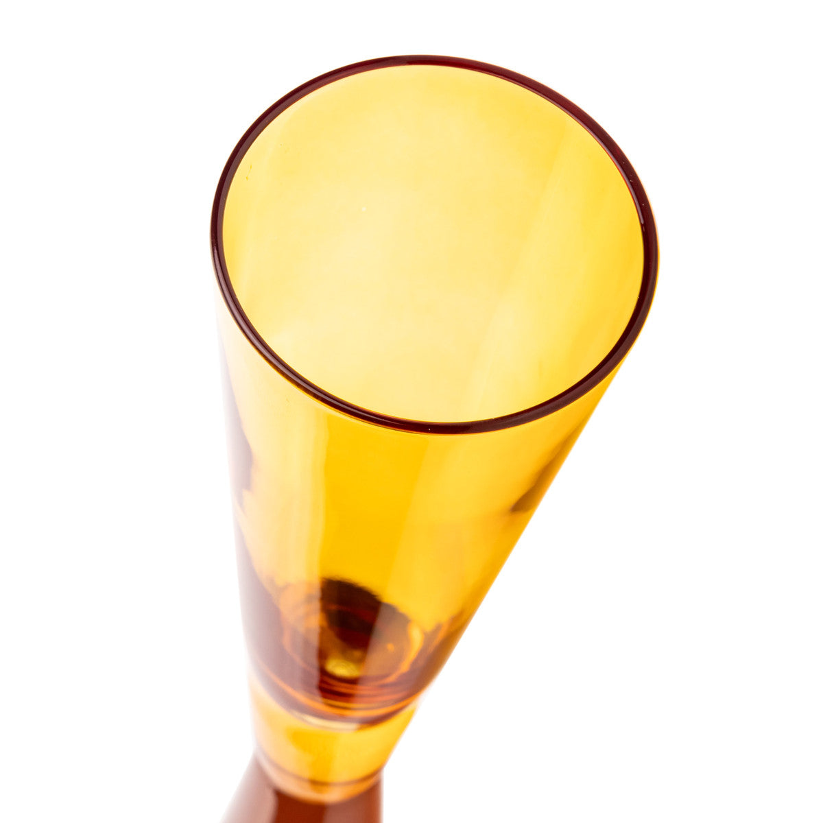 Starlet Champagne Flute Glass Amber Rim