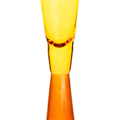 Starlet Champagne Flute Glass Amber Stem