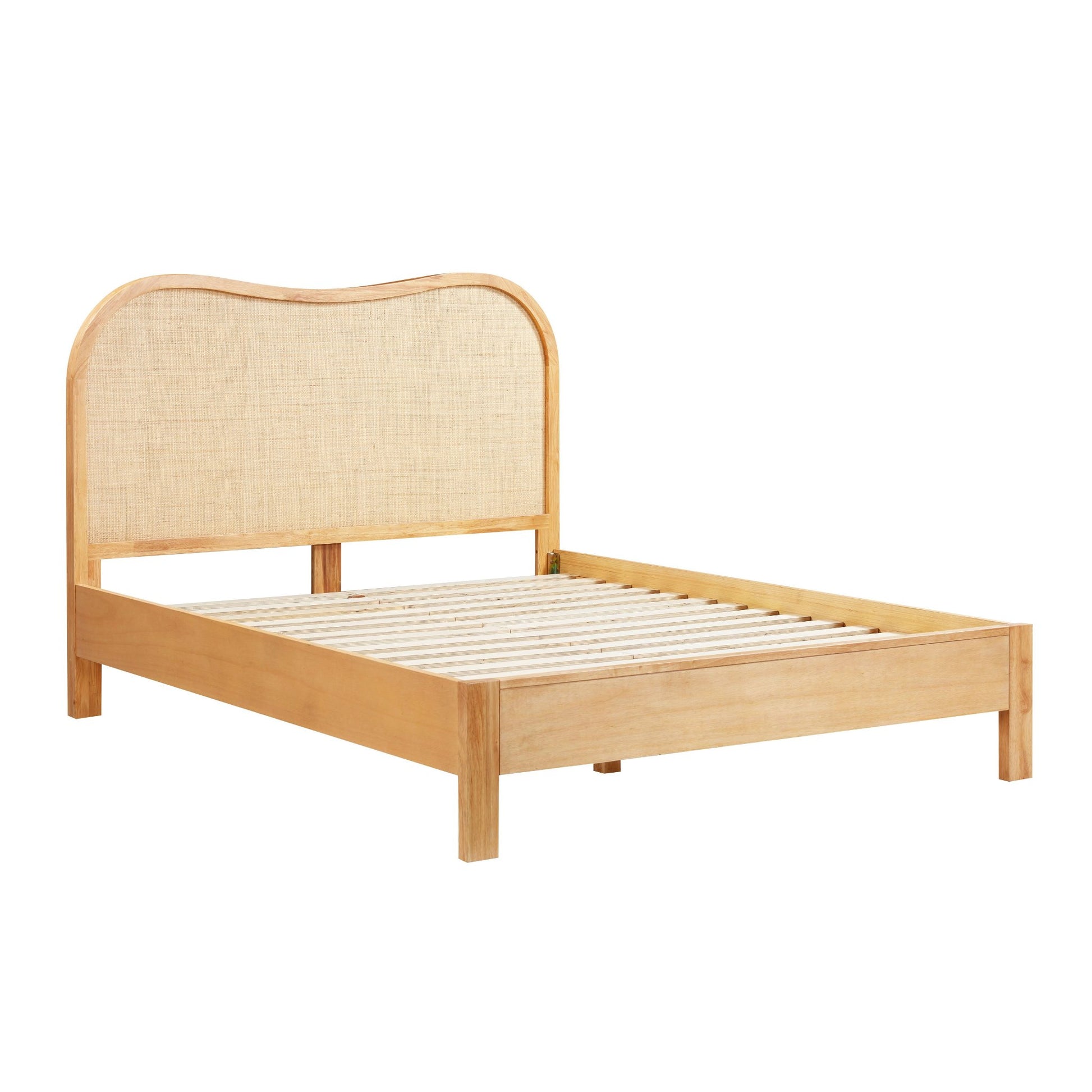 Summer Sun Wood & Rattan Bed Without Mattress